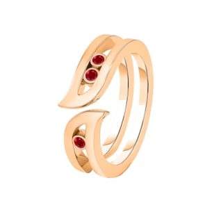 Alif Brilliance 18k Rose Gold and Ruby Ring