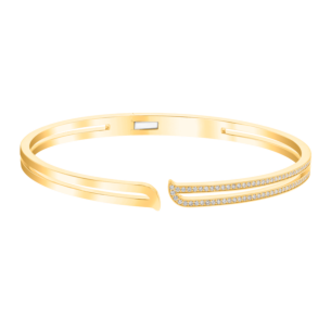 Alif Yellow Gold Diamond Bangle