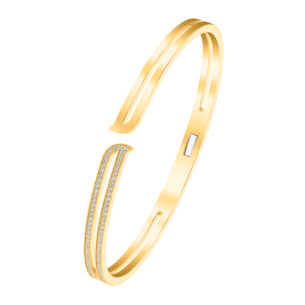 Alif Yellow Gold Diamond Bangle