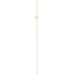 Heart to Heart Star Flower Pendant Chain Yellow Gold 